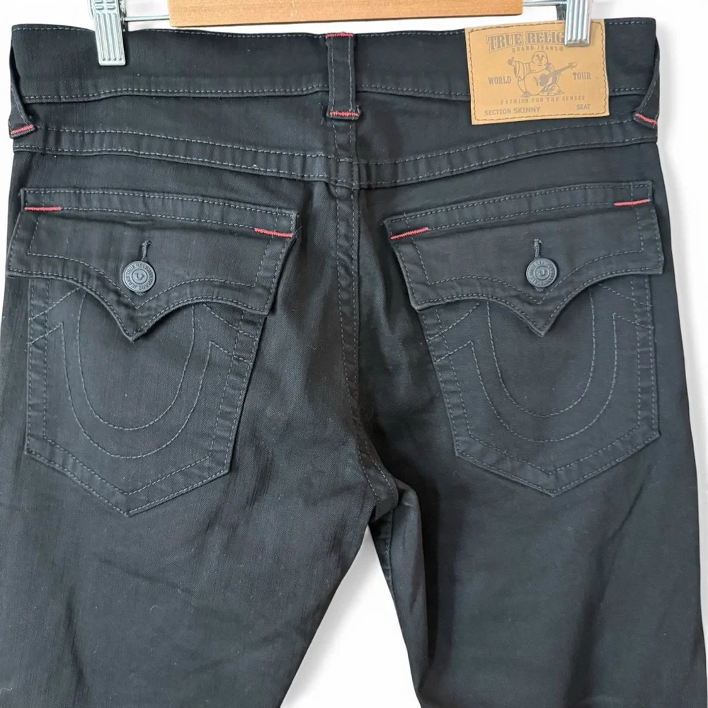 True Religion Rocco Skinny Black Jean 33